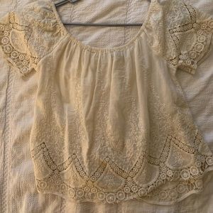 Great condition, lace off the shoulder top